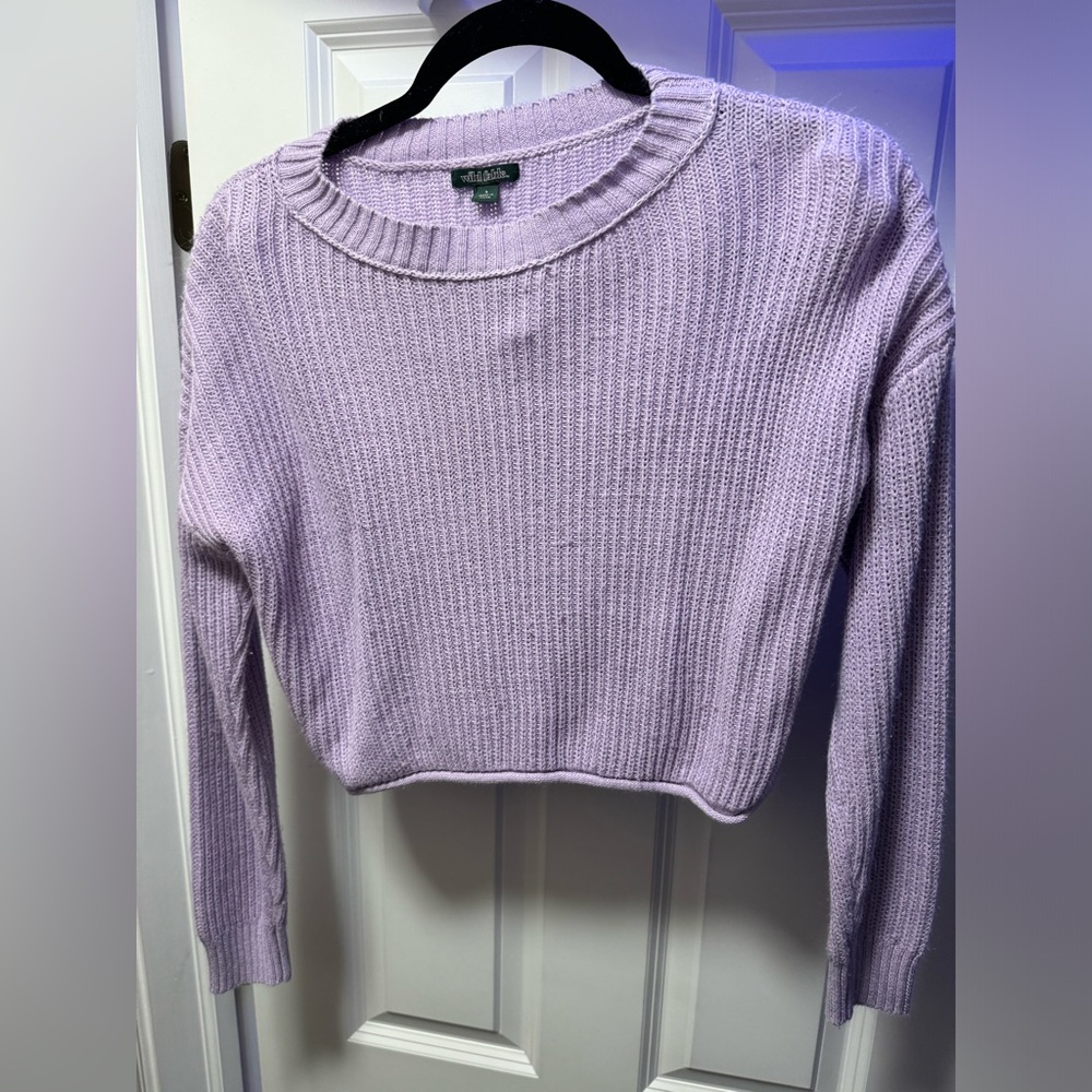 Lilac Wild and Fable Cropped Sweater